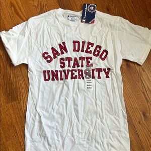 Champion White San Diego State University Men's T-Shirt
